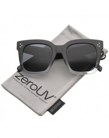 zeroUV Modern Two Toned Sunglasses Black Clear