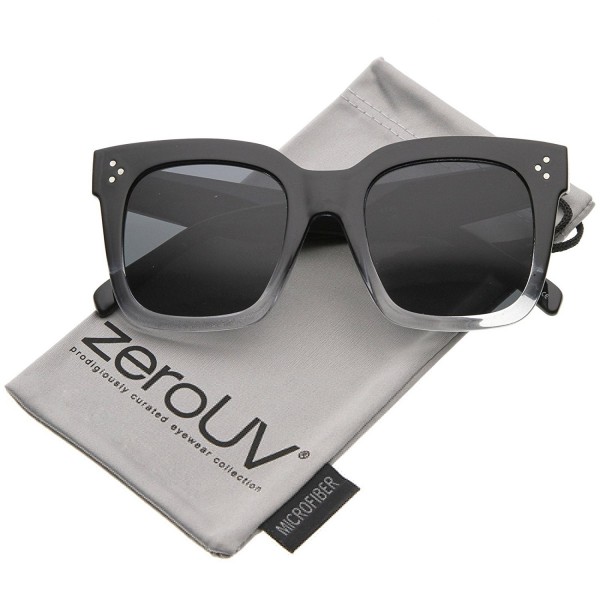 zeroUV Modern Two Toned Sunglasses Black Clear