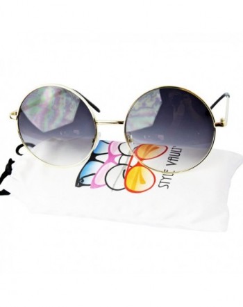 V129 vp Round Oversize Sunglasses Gold smoked