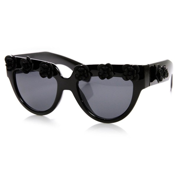 zeroUV Fashion Flower Adorned Sunglasses