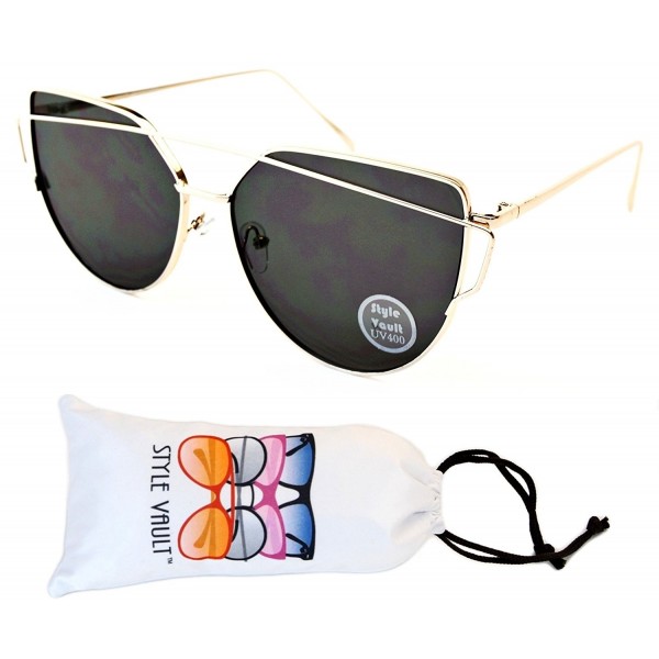 Style Vault Wayfarer Sunglasses Gold Dark