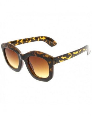 zeroUV Oversized Angled Sunglasses Shiny Tortoise