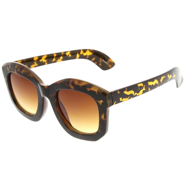 zeroUV Oversized Angled Sunglasses Shiny Tortoise