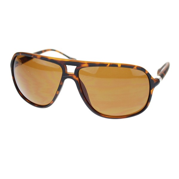 Retro Plastic Aviator Sunglasses Tortoise