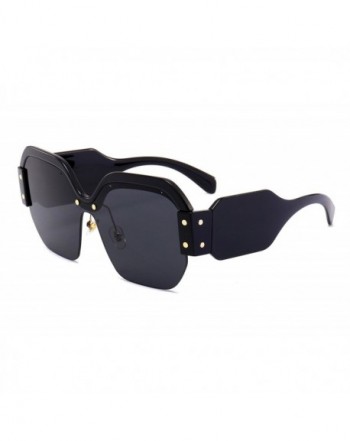 FEISEDY Fashion Rimless Oversized Sunglasses