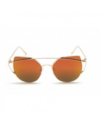 Fashion Mirrored Lenses Sunglasses Orange