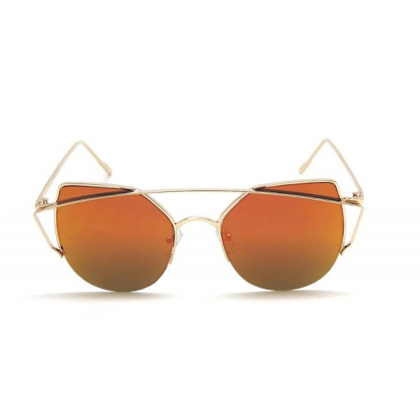 Fashion Mirrored Lenses Sunglasses Orange