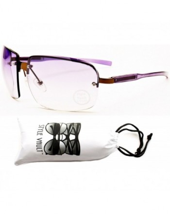 Style Vault Semi Rimless Sunglasses Purple Purple