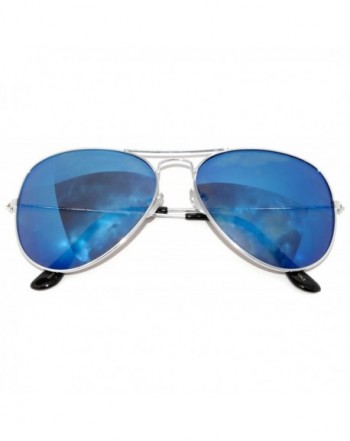 Aviator Sunglasses Silver Mirror Colored