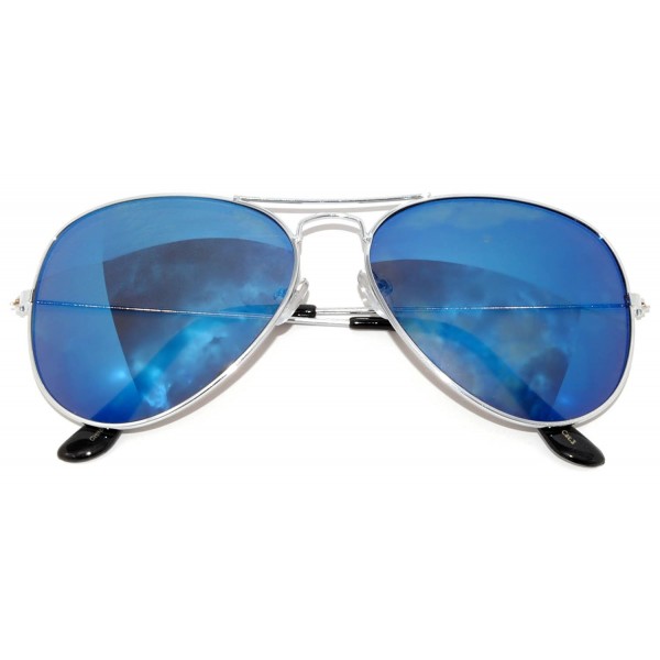 Aviator Sunglasses Silver Mirror Colored