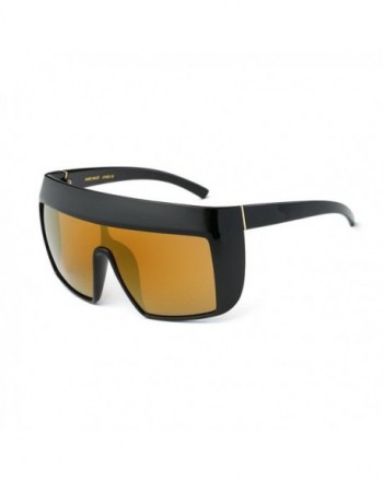 Oversized Protect Blowing Sunglasses black gold