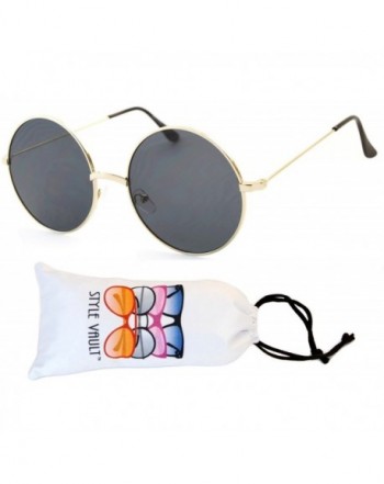 Style Vault Oversized Sunglasses Gold dark