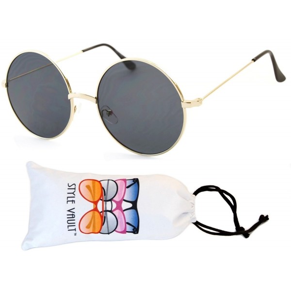 Style Vault Oversized Sunglasses Gold dark