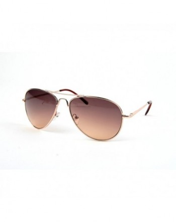 Classic Aviator Sunglasses P482 Gold Brown