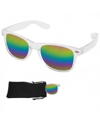 Wayfarer Sunglasses Mirrored Transparent Protected
