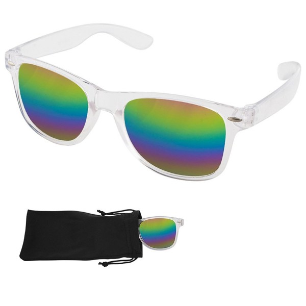 Wayfarer Sunglasses Mirrored Transparent Protected
