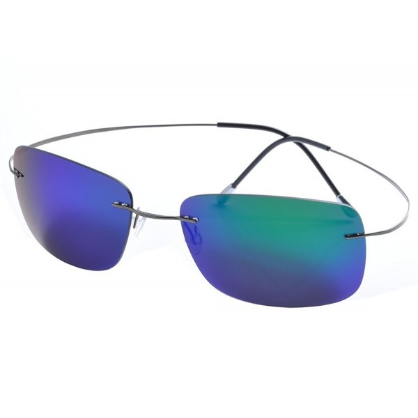 Ding rimless titanium polarized Sunglasses