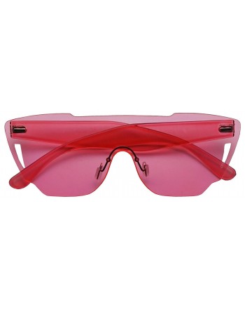 Colorful Oversize Rimless Sunglasses Transparent