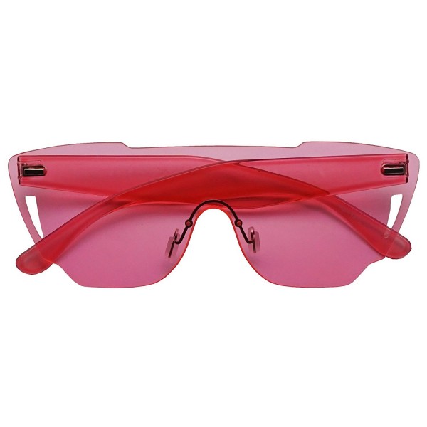 Colorful Oversize Rimless Sunglasses Transparent