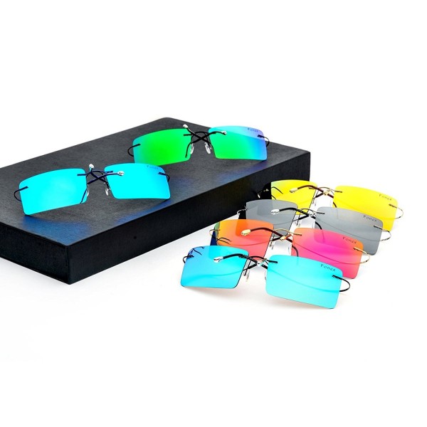 FONEX Rimless Titanium Sunglasses Polarized