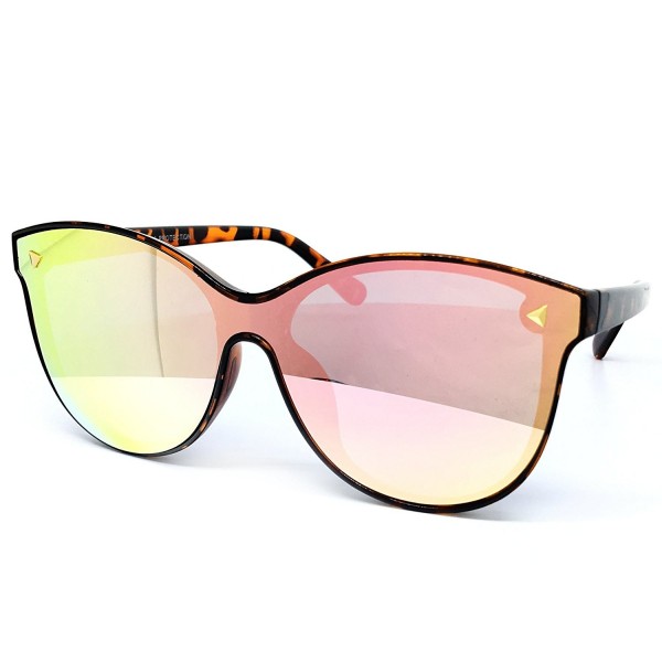 O2 Oversize Wraparound Semi Rimless Sunglasses