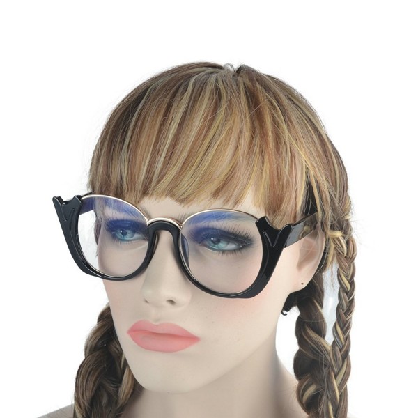 Designer Oversized Semi Rimless Sunglasses black clear