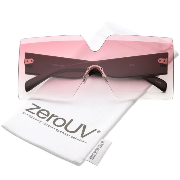 zeroUV Oversize Rimless Gradient Sunglasses