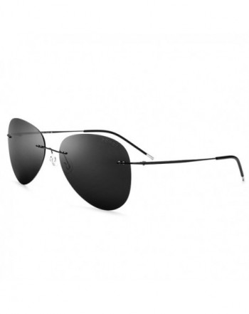 FONEX Rimless Sunglasses Aviation Polarized