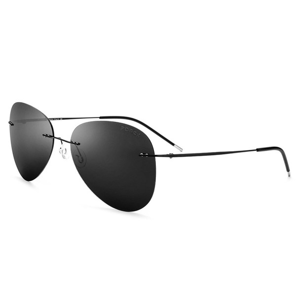 FONEX Rimless Sunglasses Aviation Polarized