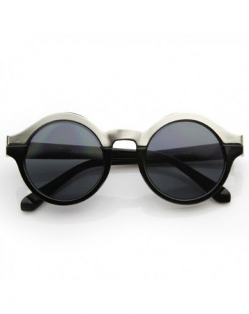 zeroUV Vintage Inspired Sunglasses Black Silver