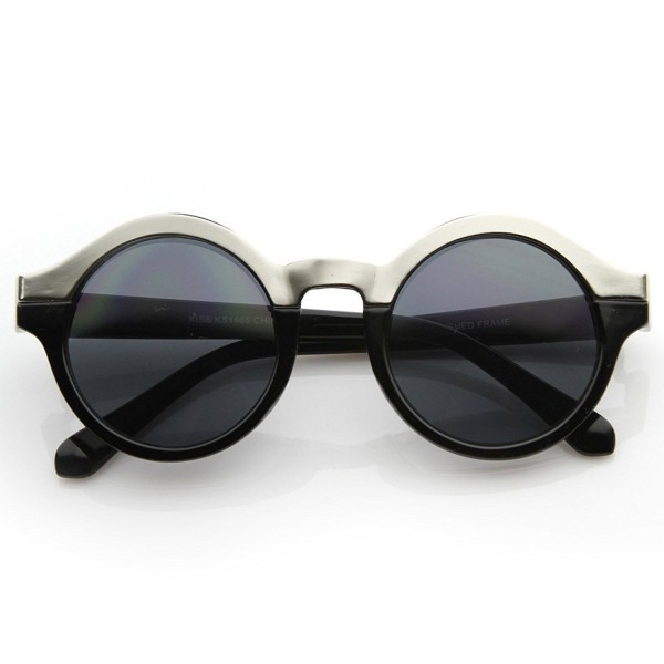 zeroUV Vintage Inspired Sunglasses Black Silver