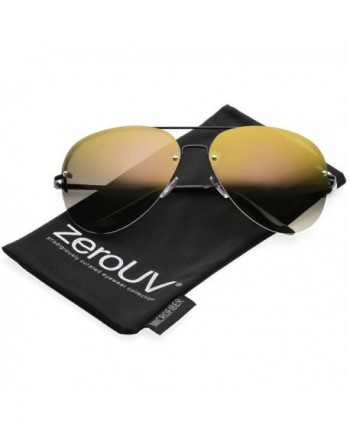 zeroUV Oversize Crossbar Mirrored Sunglasses