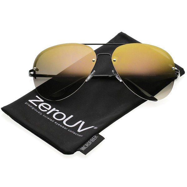 zeroUV Oversize Crossbar Mirrored Sunglasses