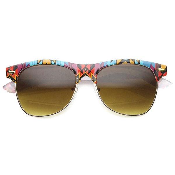 zeroUV Native Printed Semi Rimless Sunglasses