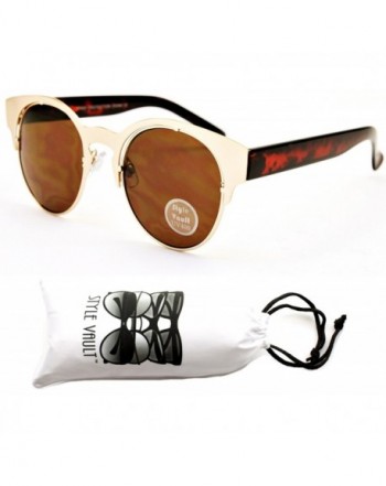 Style Vault Steampunk Sunglasses Gold Brown