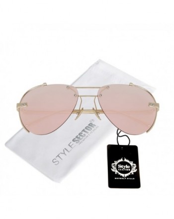 WIRE FRAMED MIRROR AVIATOR SUNGLASSES PINK TONE