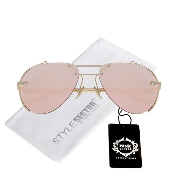 WIRE FRAMED MIRROR AVIATOR SUNGLASSES PINK TONE