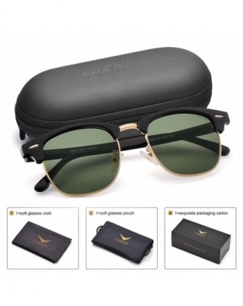 LUENX Clubmaster Polarized Sunglasses Protection