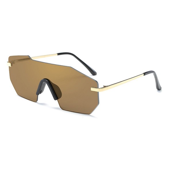 TIJN Rimless Shield Futuristic Sunglasses