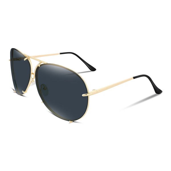 FEISEDY Stylish Aviator Oversized Sunglasses