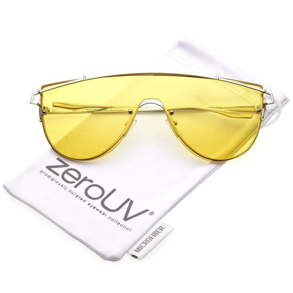 zeroUV Futuristic Rimless Crossbar Sunglasses