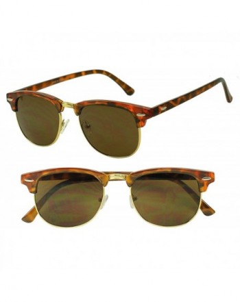 Premium Horned Clubmaster Sunglasses Tortoise
