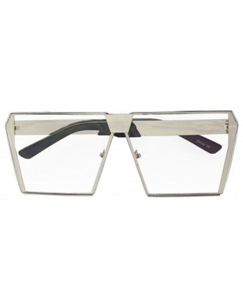 Overize Flat Top Rimless Geometric Glasses