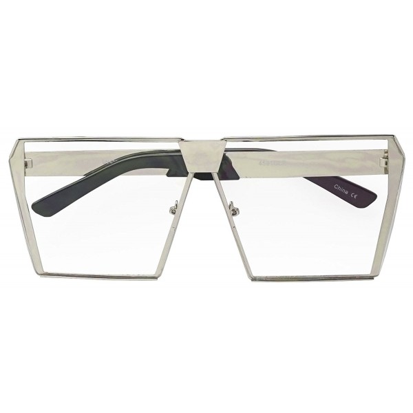 Overize Flat Top Rimless Geometric Glasses