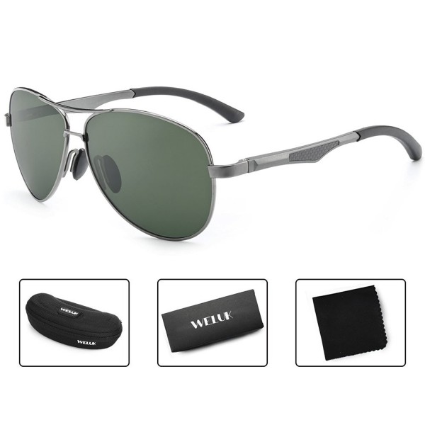 WELUK Sunglasses Polarized Military Mirrored