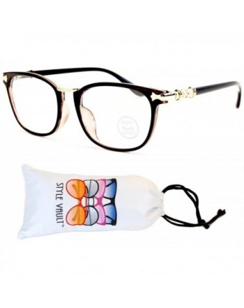 Style Vault Wayfarer Eyeglasses Gold Clear