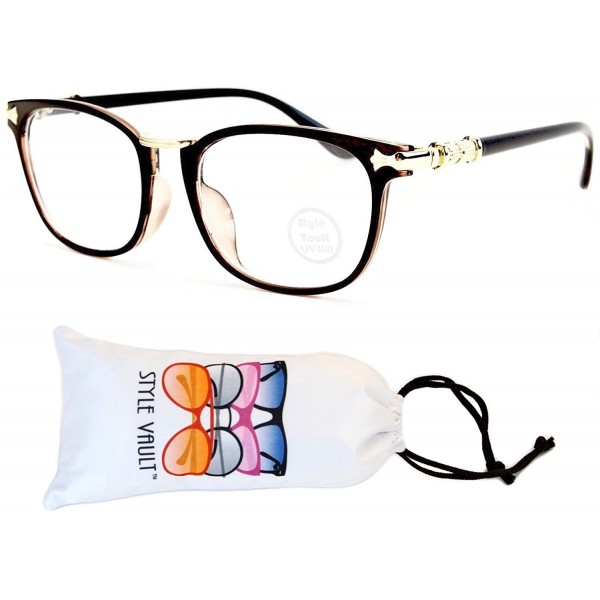 Style Vault Wayfarer Eyeglasses Gold Clear