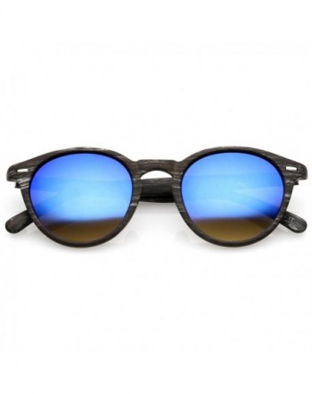 zeroUV Mirror Rimmed Sunglasses Black White Wood