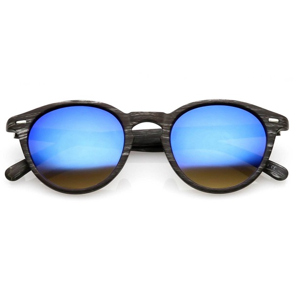 zeroUV Mirror Rimmed Sunglasses Black White Wood