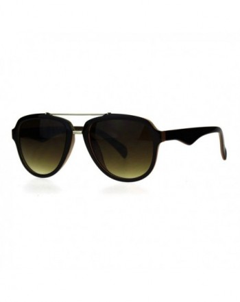 Double Plastic Aviator Sunglasses Burgundy